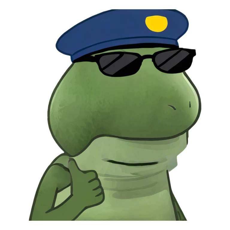 Human with arms crossed holding neck mouth open sticker