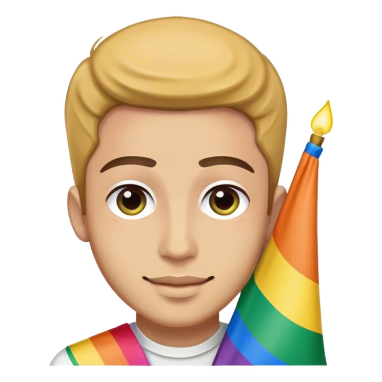 judío con bandera lgbt sticker