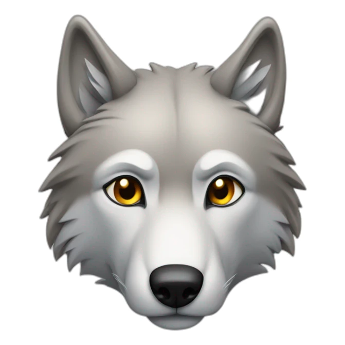 Tete de loup qui regarde a droite sticker