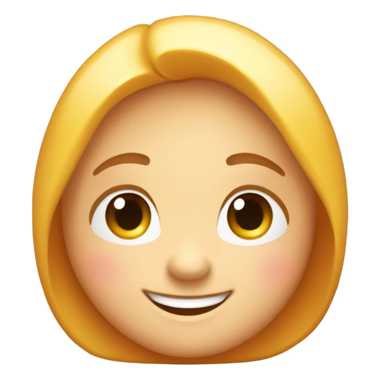 Create an emoji with a bright, playful smile, blushing cheeks, and twinkling eyes, radiating warmth and charm.  sticker