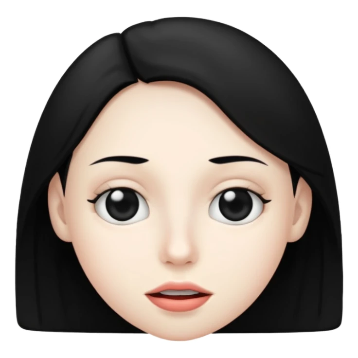 make this emoji 😵 black but the eyes and the mouth should be withe no it should be the same sticker