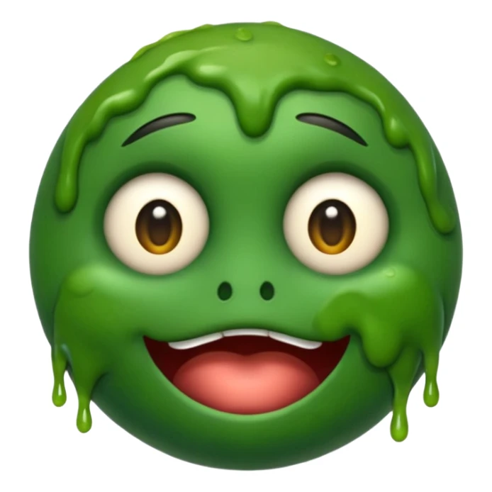 Create an regular circle emoji that is rolling his eyes and super gross sticker