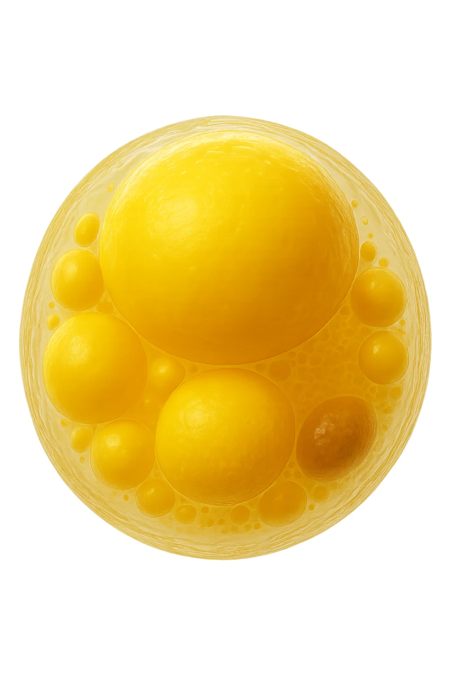 adipocita giallo (cellula di grasso anatomica realistica in 3d) sticker