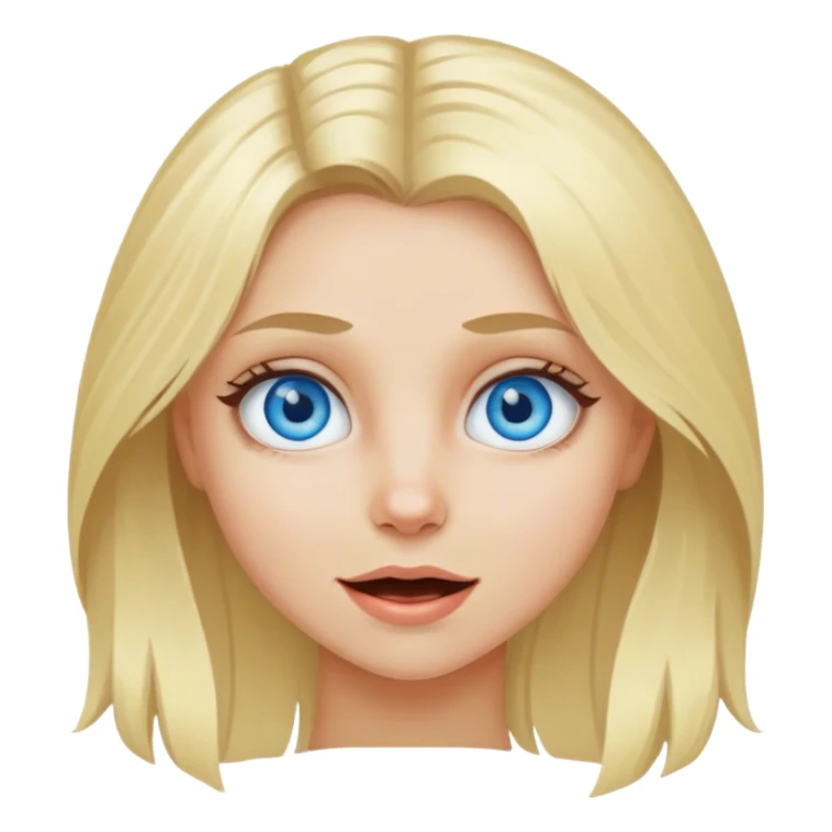 Crazy blue eyed blonde hair girl sticker