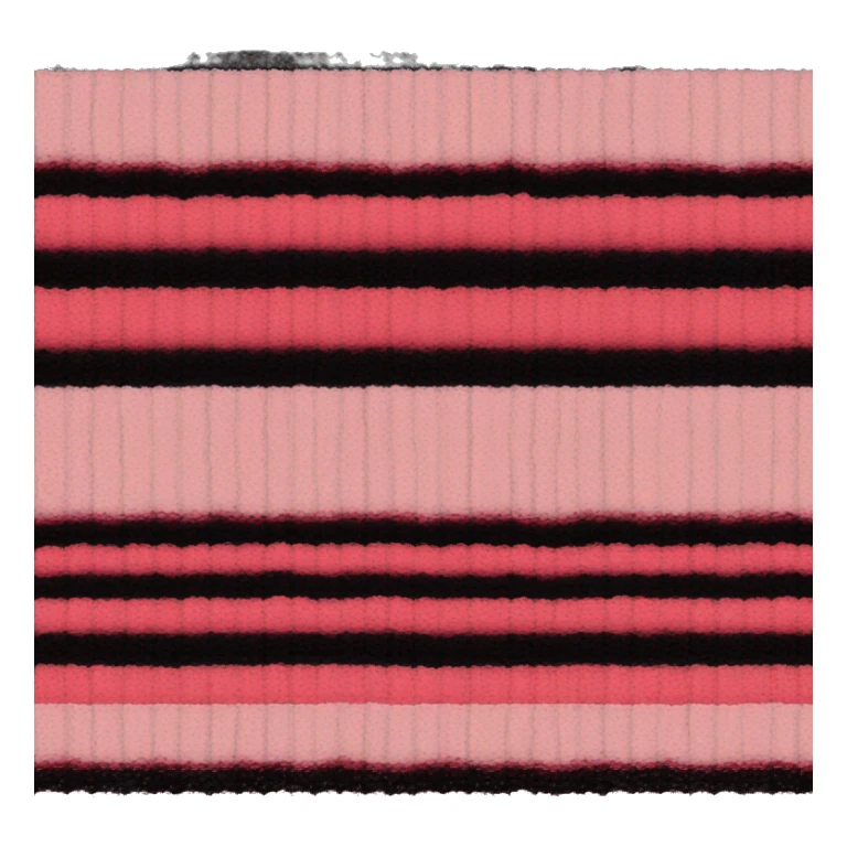 pink and red and black alternating striped knit sweater  sticker