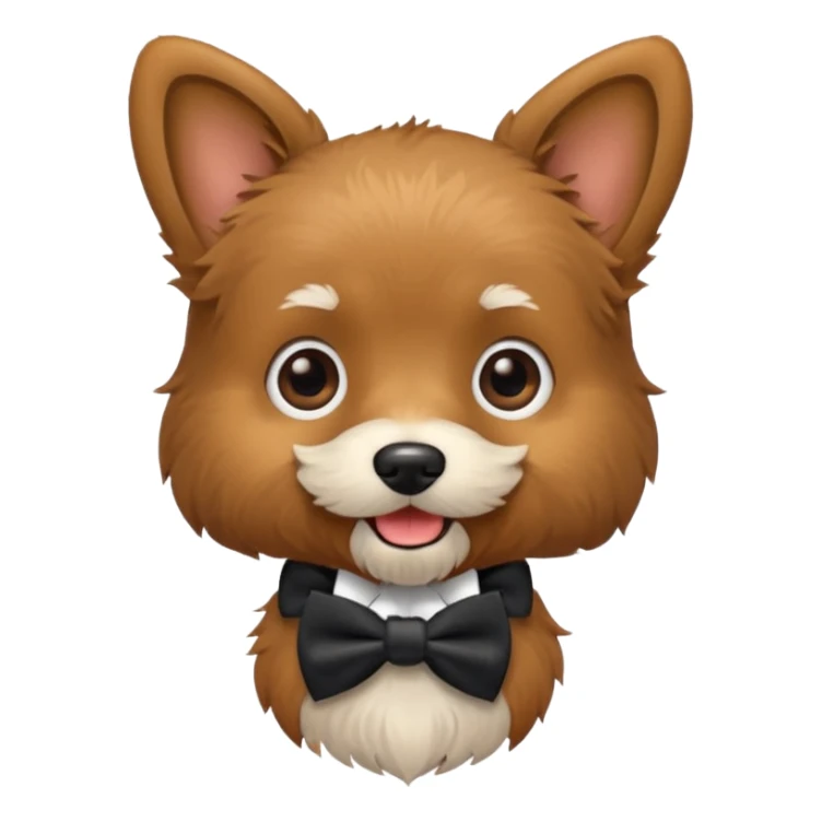 A mini dog with a scruffy but adorable beard, tail wagging excitedly and wearing a little bowtie.




















 sticker