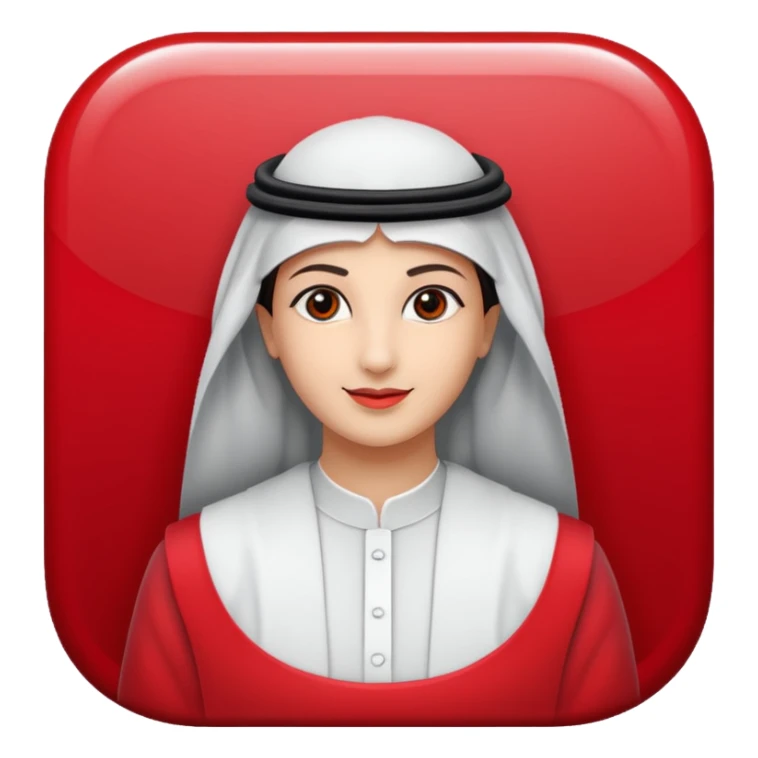 make me an emoji with the emirates logo and a red background sticker