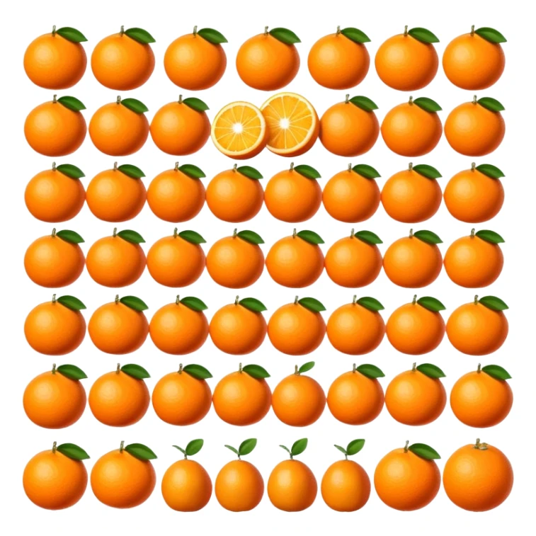 Oranges arranged in the shape of the letters "NGF" sticker