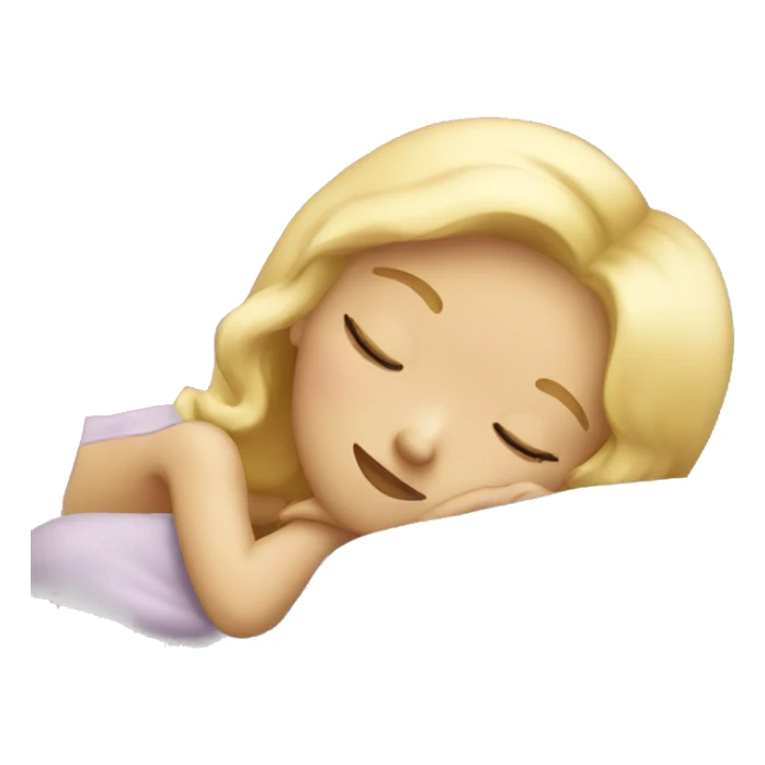 Blonde girl sleep  sticker
