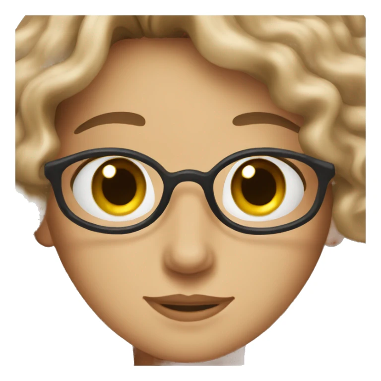 Female brown long  curly hair Doctor sticker