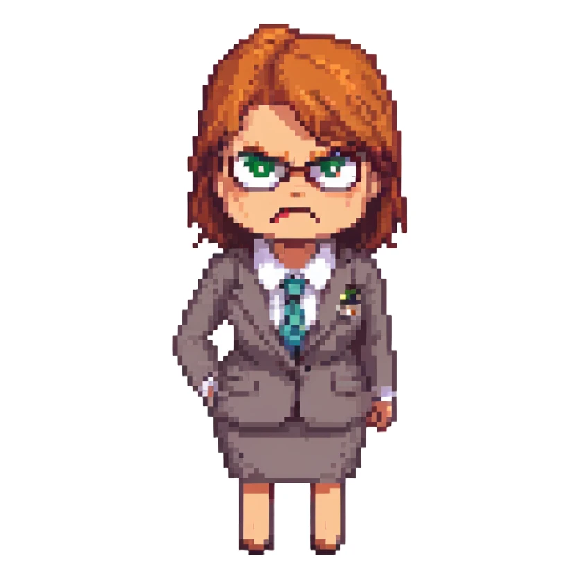 An angry business secretary sticker