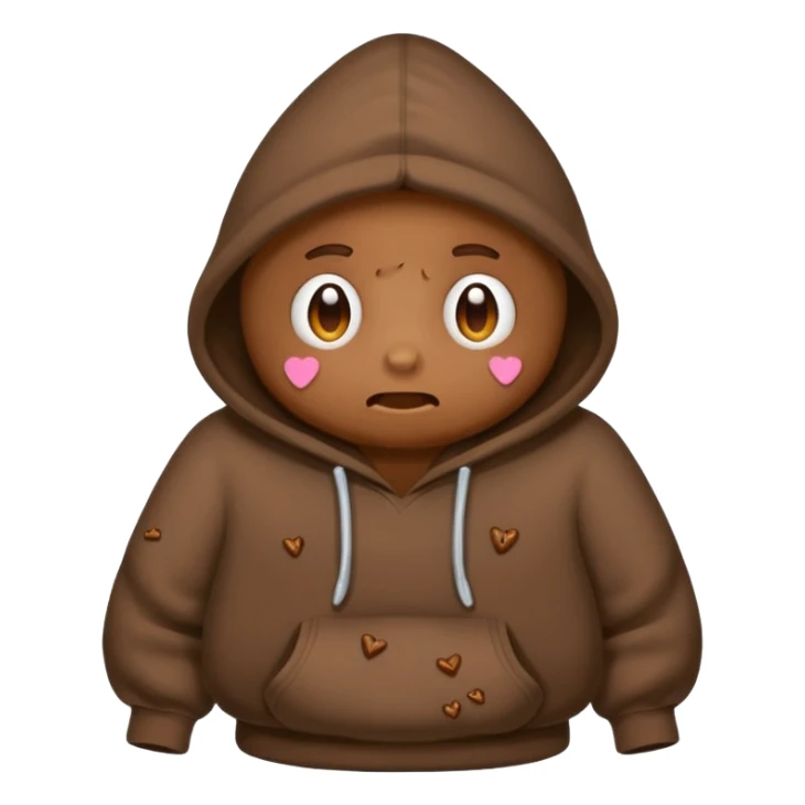 Poop wearing a hoodie  sticker