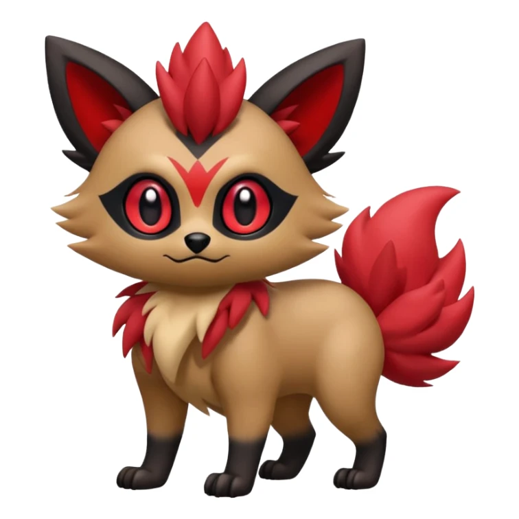 Zorua-Fakémon-hybrid-creature (full body)  sticker