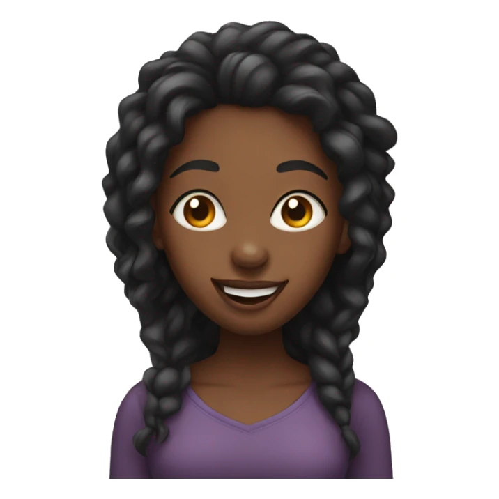 black girl with tongue out sticker