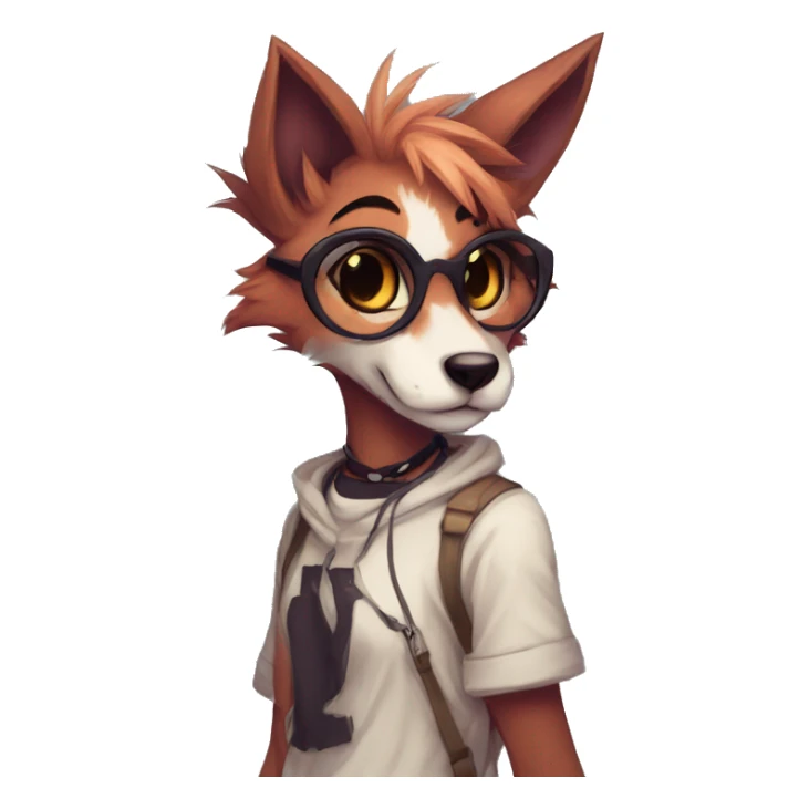 Edgy modern anthro furry by Falvie, LiLaiRa, AngieWolf sticker