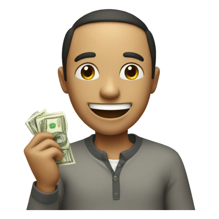 happy because of money sticker