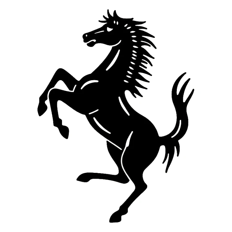 Ferrari logo with prancing horse sticker