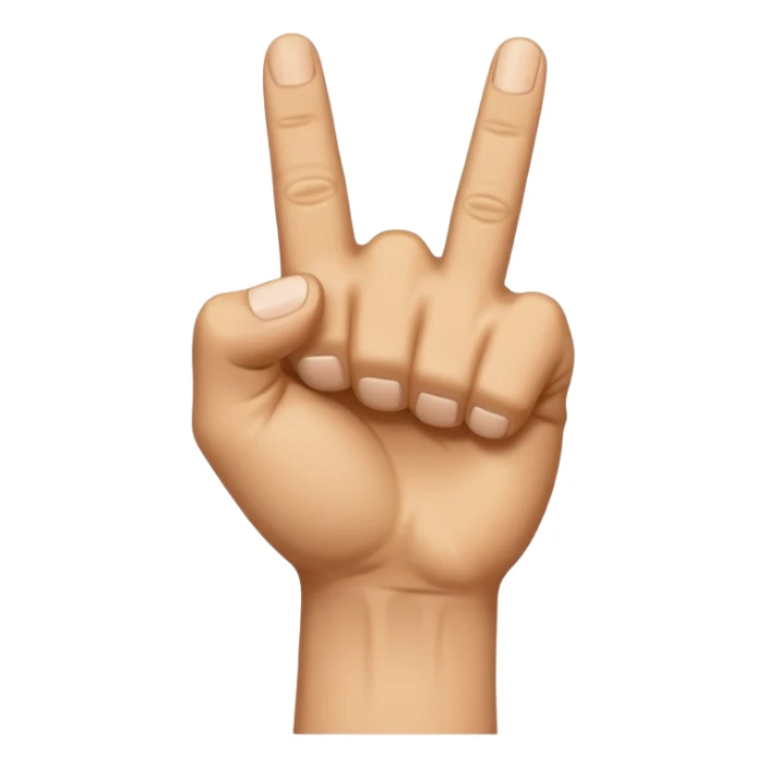 Backside of the Fist with the pointer finger knuckle up sticker