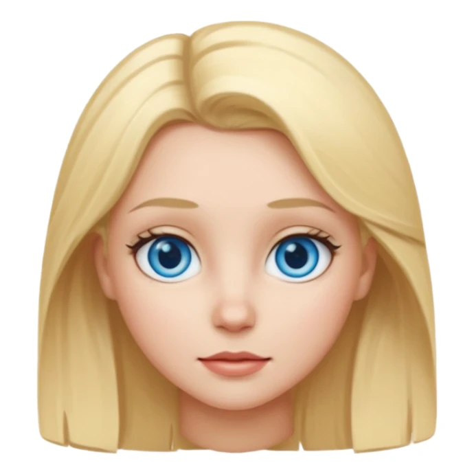 Cartoon style female head sticker