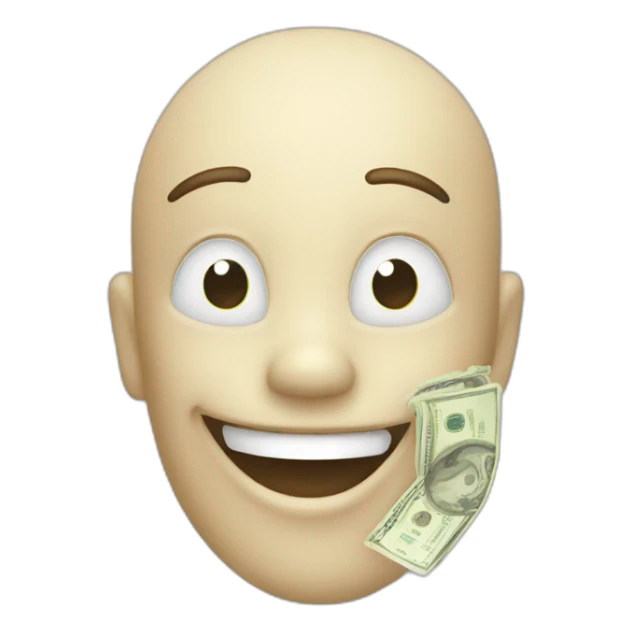happy face enjoy of money sticker