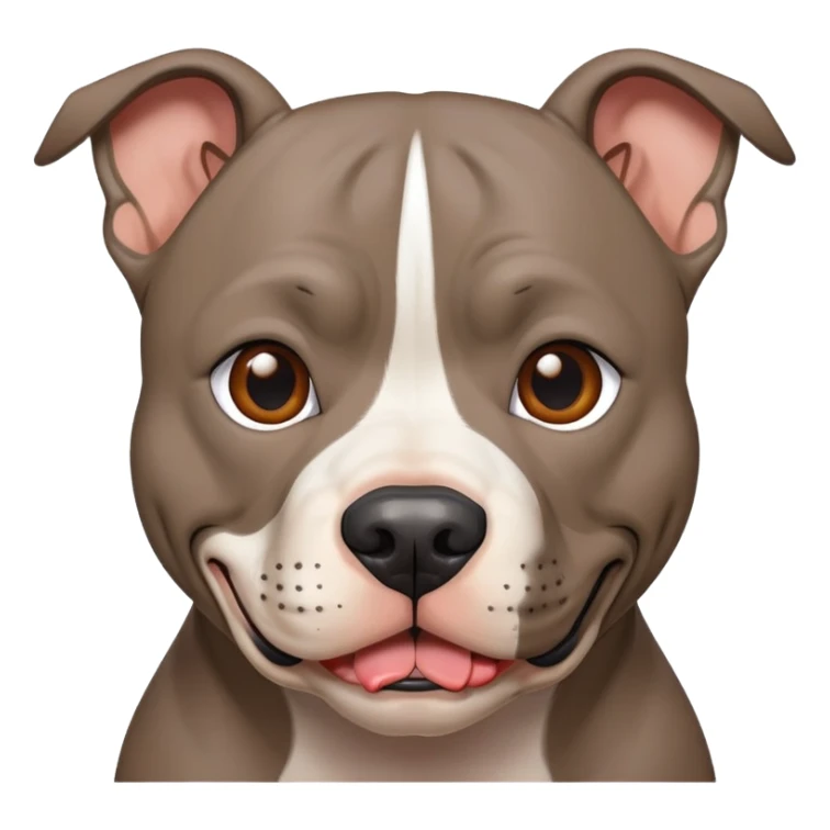 Grey pitbull with salsa on its face  sticker