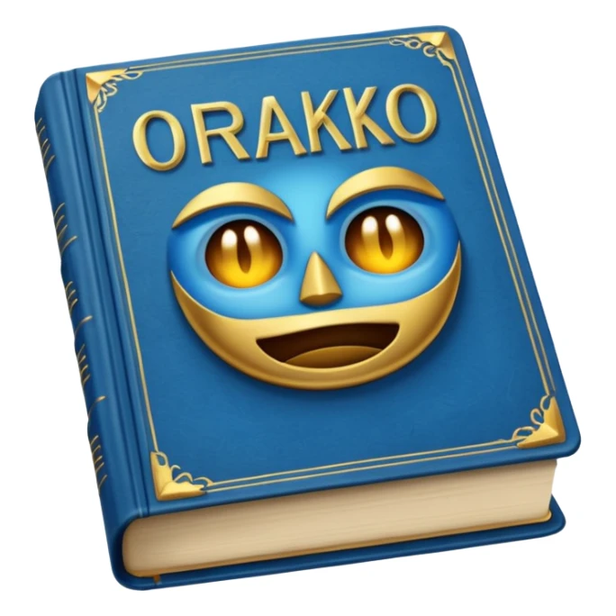 Blue book on which one it writes: Source of truth is Orako. sticker