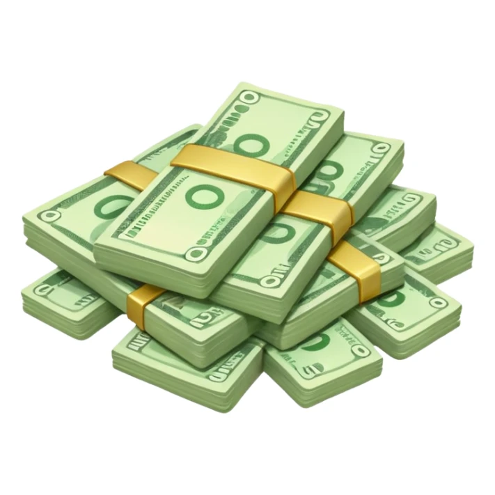 The money is Russian rubles sticker