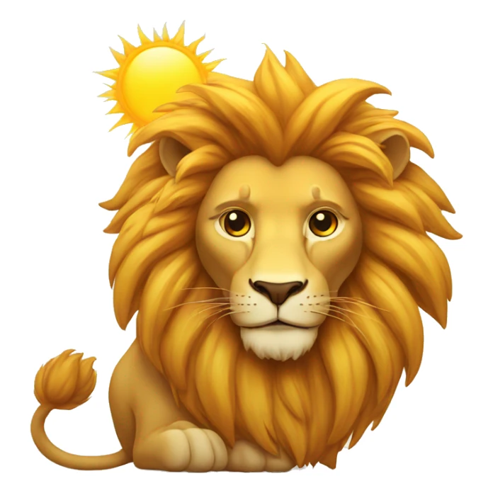 Lion and sun sticker