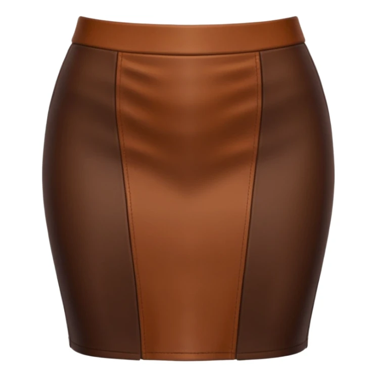 brown leather tight skirt emoji sticker