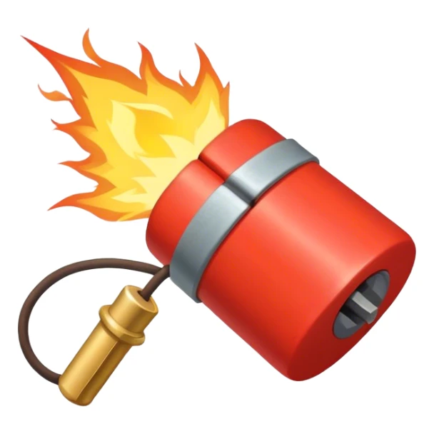 Bundle of dynamite with lit fuse  sticker