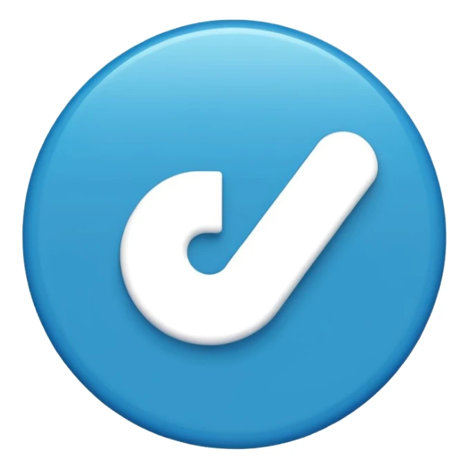 Make me an emoji thats looks like TikTok verified blue tick  sticker