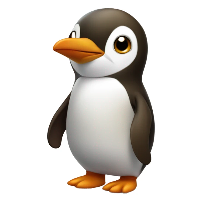 pesto the large fat brown baby penguin sticker