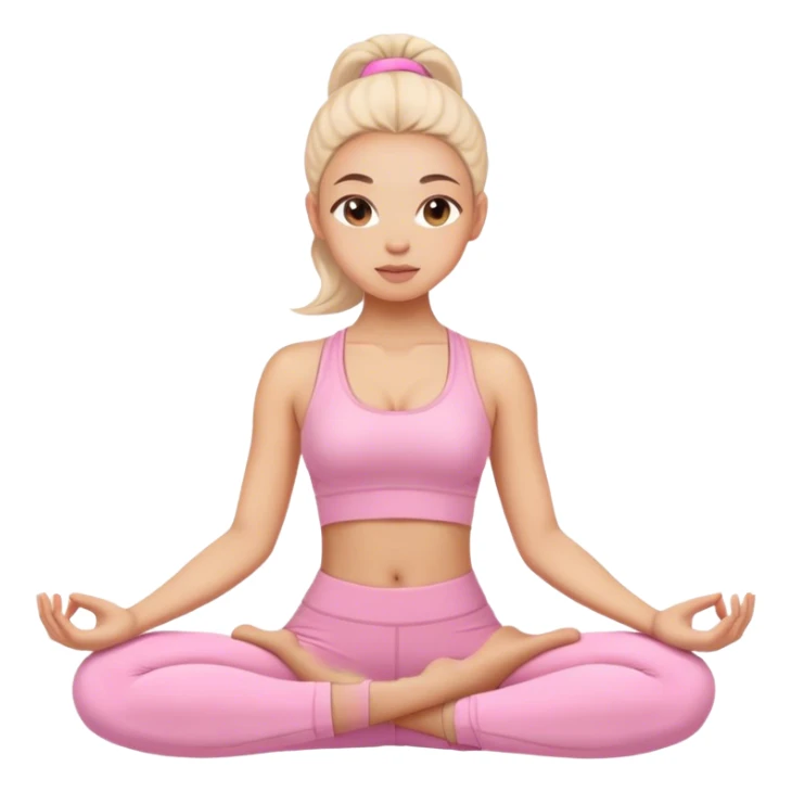 yoga girl light pink clothes  sticker