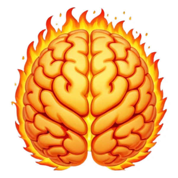 Fire brain sticker