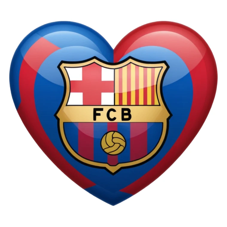 Barcelona FCB Logo in heart ❤️ sticker