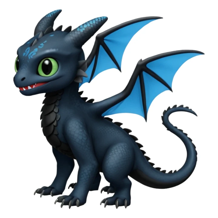 Toothless-Trico-Fakémon-hybrid-creature (full body)  sticker