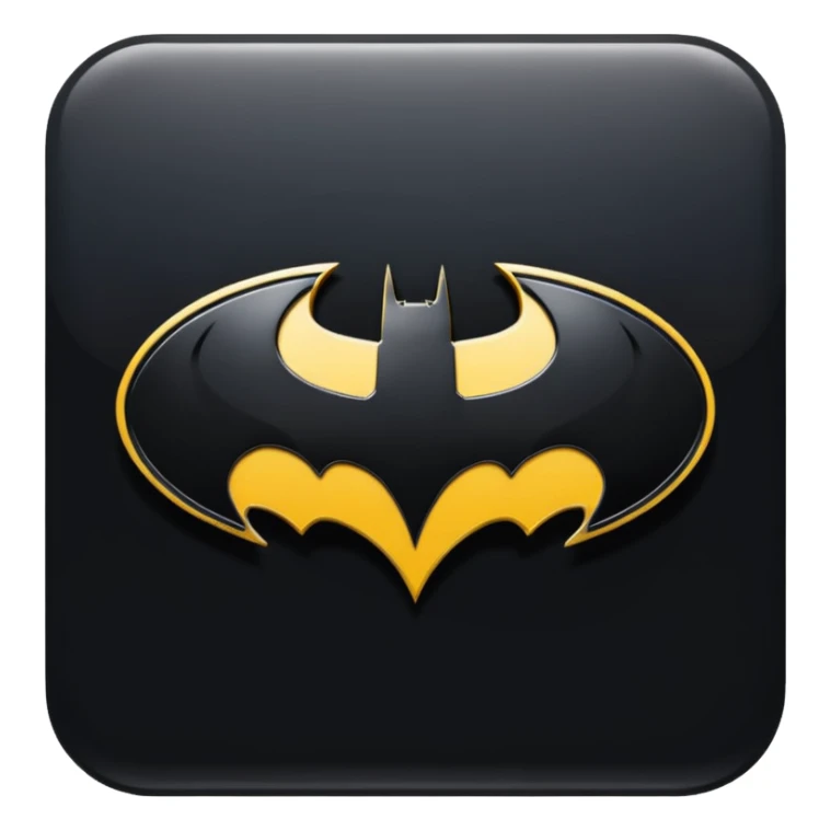 Batman logo Full black no face only logo sticker