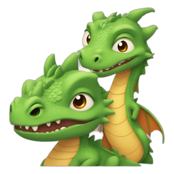 dragon cute family portrait sticker