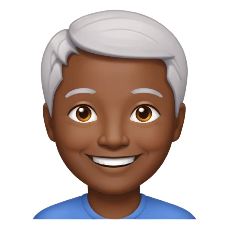 Nam, 60 tuổi, đầu đinh, cười, da đen sticker