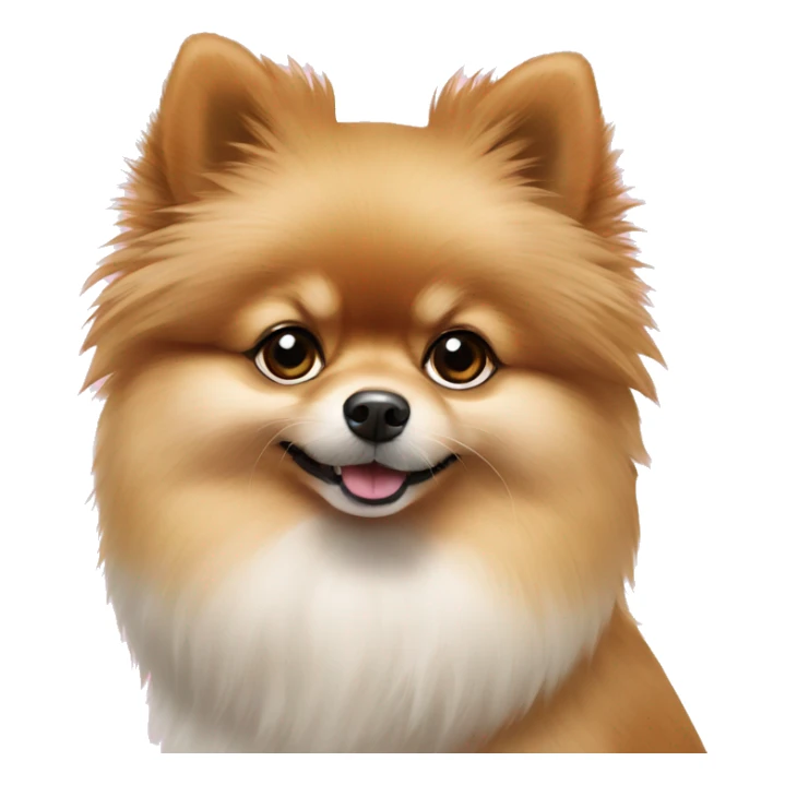 Pomeranian dog show after grooming sticker
