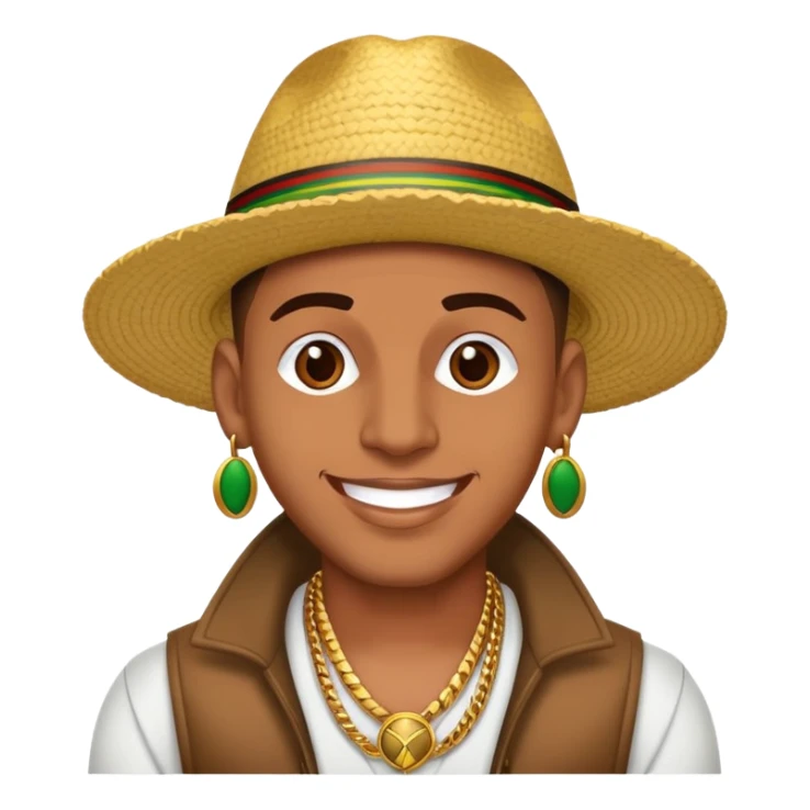 Happy Reggaeton Music Singer dressed with style sticker