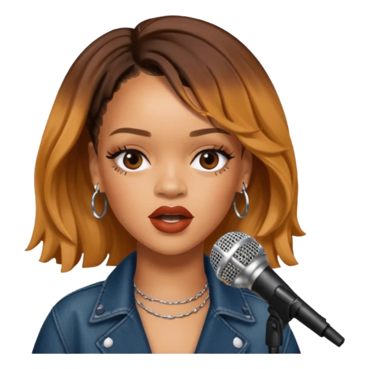 Rihanna singing sticker