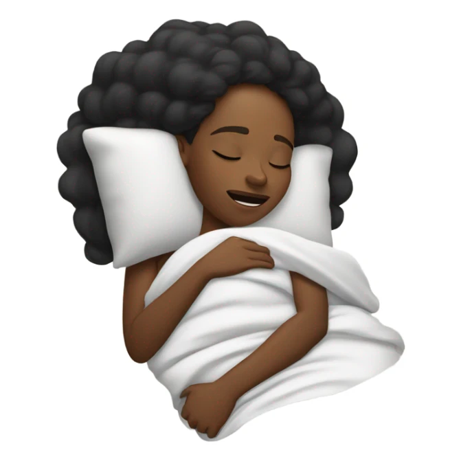 Black girl sleep snoring sticker