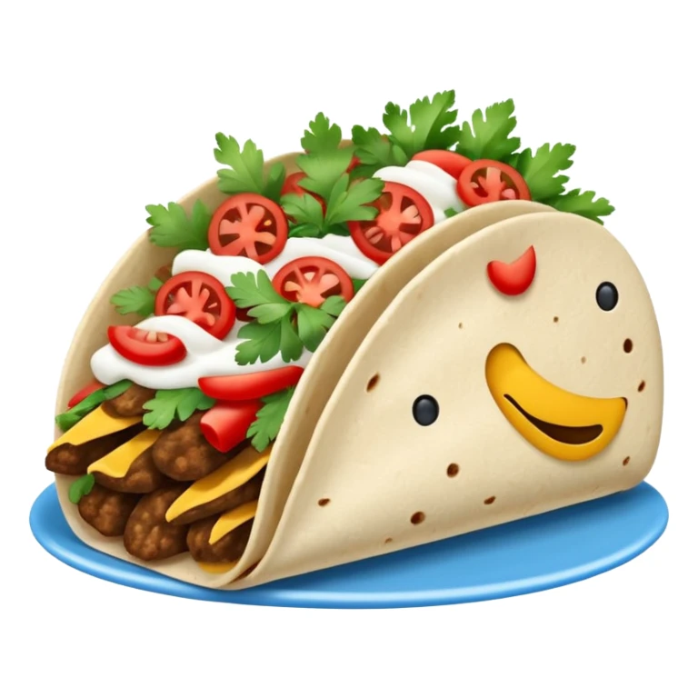 Emoji tacos bleu blanc rouge sticker