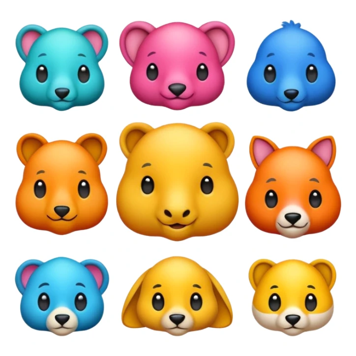 Animales divertidos y tiernos sticker