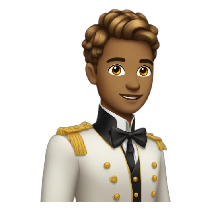 Posh-boy-with-raibow-hair sticker