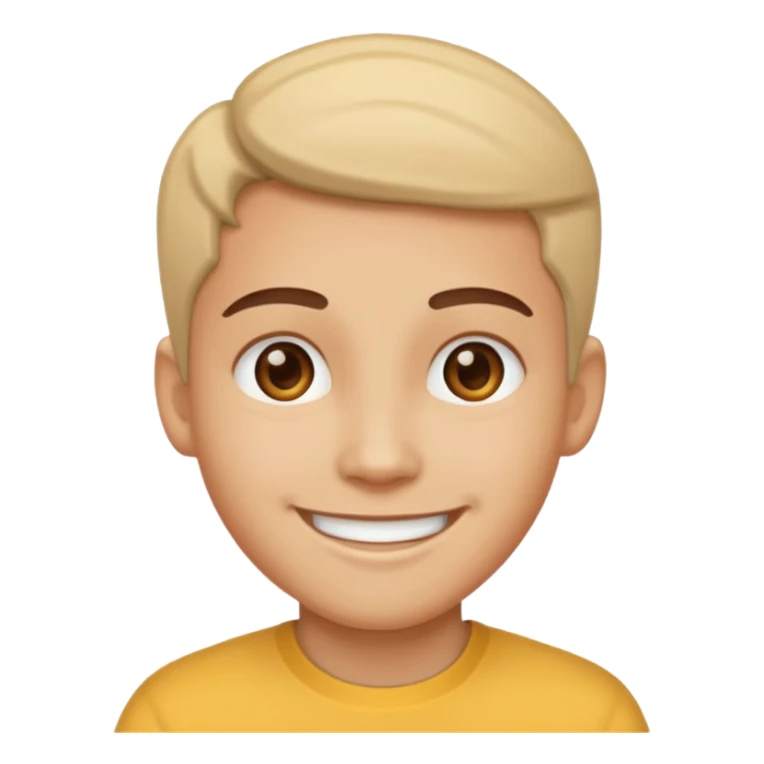 Generate a smiling emoji of this person please sticker