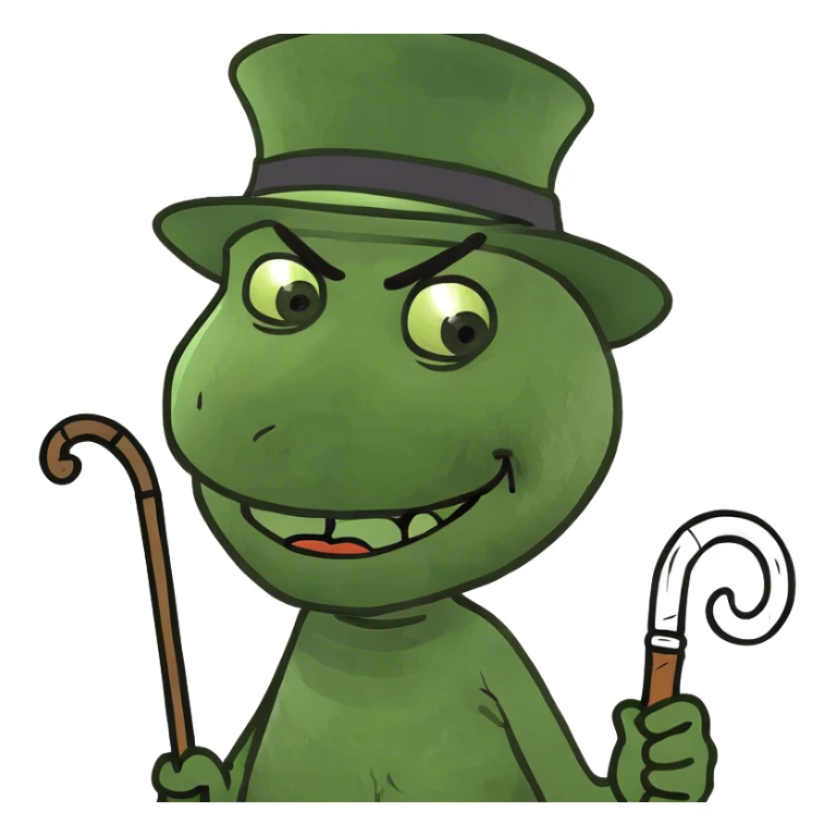 Happy person with a evil smile sticker