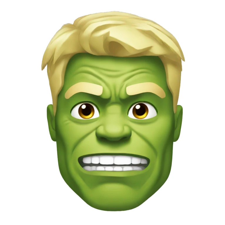 hulk with blond hair sticker