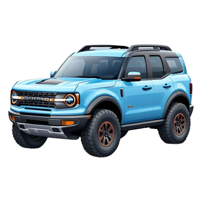 Ford bronco sport baby blue sticker